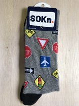 SOKn. trendy sokken VERKEER maat 40-46  (Ook leuk om kado te geven !)