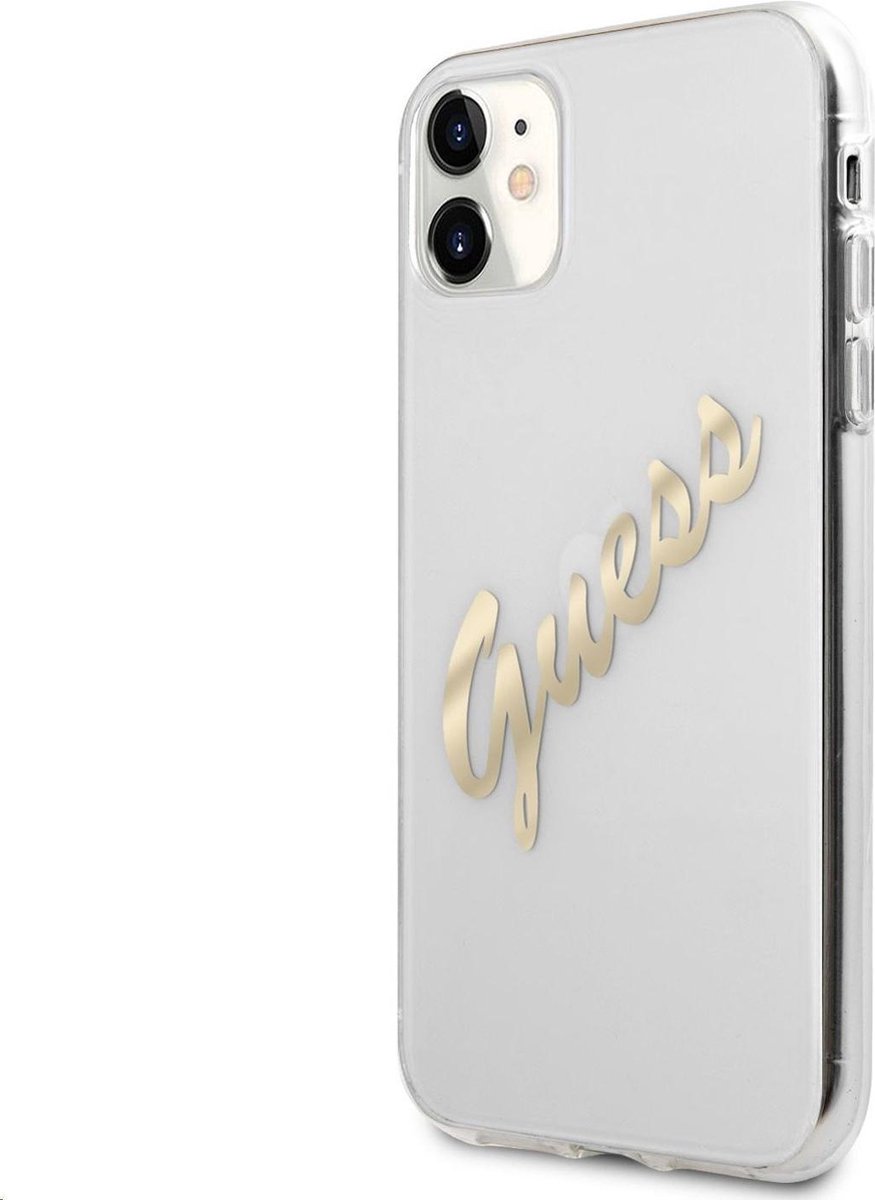 Guess Vintage Transparent Back Case voor Apple iPhone 11 (6.1") - Goud