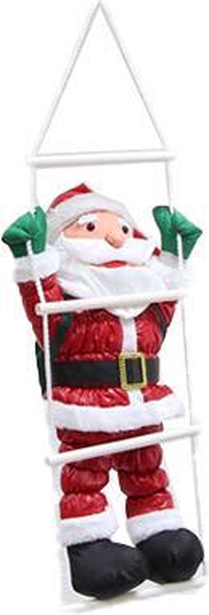 Santa Claus-klimmer op schaal 60cm - Plastic - rood - Père Noël sur Échelle - SILUMEN