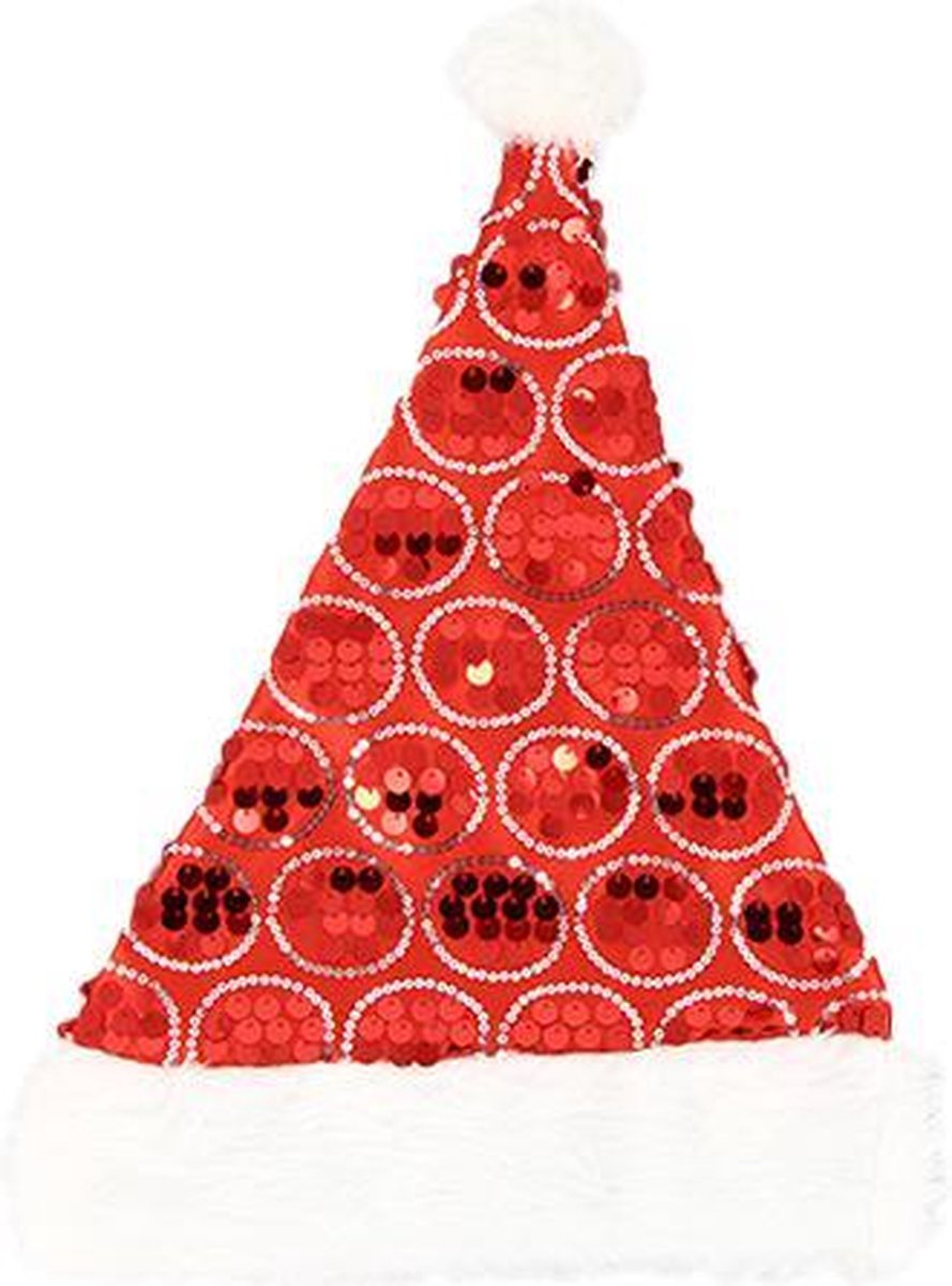 Kerstmishoed in rode lovertjes - Overig - Rood - SILUMEN