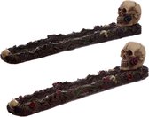 Puckator- wierookplank - schedel & Rozen - skull - wierookhouder - Halloween