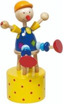drukfiguurtje clown 12 cm geel
