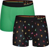Happy Shorts 2-Pack Boxershorts Heren Gummiberen - Maat XXL