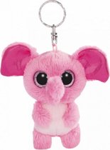 sleutelhanger Glubschis Fluppy junior pluche 9 cm roze