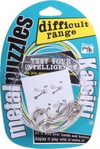 geduldspel metaalpuzzel junior 13,5 cm blauw