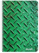 notitieboek Diamond-plate B5 papier groen 60 vellen