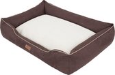 hondenbed indira suedine deluxe bruin 65 cm