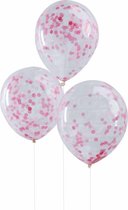 Confetti ballonnen roze - 20 stuks - Verjaardag - Gender Reveal - Babyshower - Luxe Gender Reveal