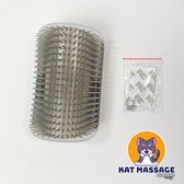 DondersHandig - KatMassage - 2-in-1 Kat Massage Borstel - Vacht- & Pootverzorging - Borstels - Kat Borstelen - Self Groomer
