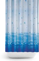 Zethome - Douchegordijn met Ringen - 120x200 cm Badkamer Gordijn - Shower Curtain - Waterdicht - Sneldrogend en Anti Schimmel -Wasbaar en Duurzaam - | Blauw | 5020