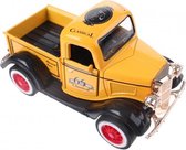 schaalmodel classic cars die-cast geel 12 cm