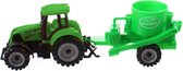 tractor met aanhanger jongens 19 cm groen