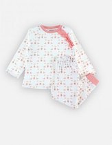 Noukie's - Pyjama - Velour - Meisjes - Creme / roze - Poesje - 3 jaar 98