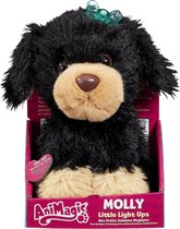 Animagic Little light ups Molly - kleine puppy met licht en geluid 17cm
