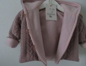 Baby vestje/jasje - meisje vest - winter - roze - maat 62/68 ( handgemaakt Sweet Baby Bedstraw )