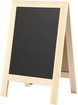 houten sandwich-krijtbord 30 x 19 cm blank/zwart per stuk