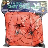 Halloween - Decoratie spinnenweb oranje 50 gram