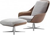 Medina Fauteuil - Relaxstoel en Poef - Katoen/Linnen - Modern