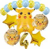 Pokemon Pikachu Ballon16 Stks/set Verjaardagsfeestje Decoratie Set Cartoon Dier Pocket Elf Aluminium Folie Ballon Verjaardag Geschenken