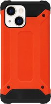 WLONS Rubber Bumper Case Hoesje voor iPhone 13 Mini - Oranje