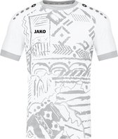 Jako Tropicana Shirt Korte Mouw Kinderen - Wit / Zilver