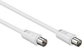 Premium Coax Kabel - Dubbel afgeschermd - IEC Coax Kabel voor TV - Wit - 0.5 meter - Allteq
