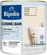 RIPOLIN Speciale Muurverf Keuken & Badkamer - Gebroken wit satijn, 0,5L