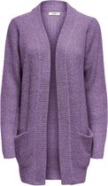 Jacqueline de Yong Vest Jdymiggy Megan L/s Cardigan Knt Noo 15211483 Orchid Mist/w. Black Ply Dames Maat - M