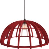 DECOBEL | DECO-VILT | Volle Maan | Maat S | Hanglamp - E27 - Woonkamer - Eetkamer - Duurzaam - Petfles - Industrieel | Rood 25