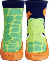 Playshoes - Huisschoenen voor kinderen - Krokodil - Groen - maat 20-21EU