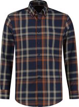 Chris Cayne - Overhemd - Lange Mouw - Geruit multicolor - Heren - Shirt - Bruin - Maat M