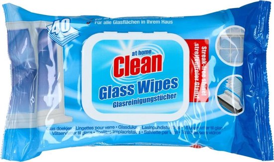 At Home Reinigingsdoekjes Glas - 12 x 40 stuks - Voordeelverpakking