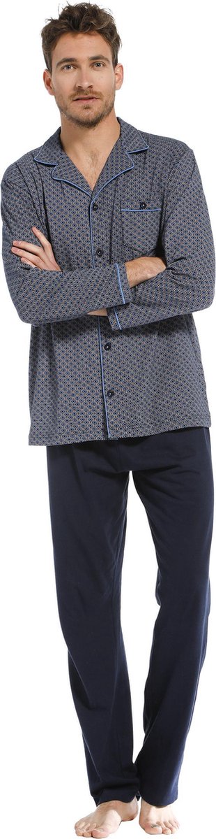 Pastunette for Men Graphic doorknoop Mannen Pyjamaset - Blauw - Maat XL