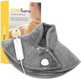 Bol.com Cosi® Warmtekussen grijs - Elektrisch nekkussen met drie warmtestanden - Wasbaar - Tegen nek -en schouderklachten - Zach... aanbieding