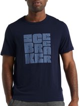 Icebreaker Central Stack  T-shirt - Mannen - donker navy