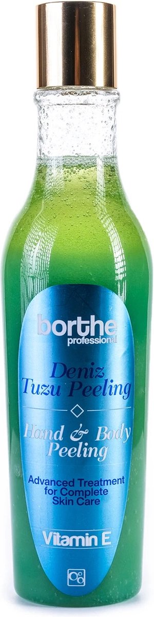 Borthe Professional - Zeezout Hand & Body Peeling - Vitamine E - Hydraterend - Groen