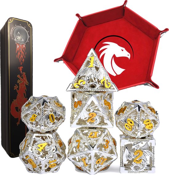 Lot de 7 dés Dnd polyédriques Rpg Dnd Dés D&D pour jeu de rôle Donjons