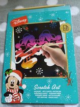 Disney Mickey et Minnie - art à gratter - art à gratter - 15x cartes A5 Noël - avec outil à gratter - cadeau idéal pour les enfants à partir de 4 ans