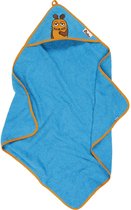 Playshoes - Handdoek met capuchon voor kinderen75x75cm - Muis - Aqua Blauw - maat Onesize