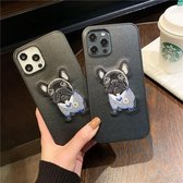 Bulldog iPhone hoesje/case  - iPhone 13 promax case - Shockproof Case - zwart - hond