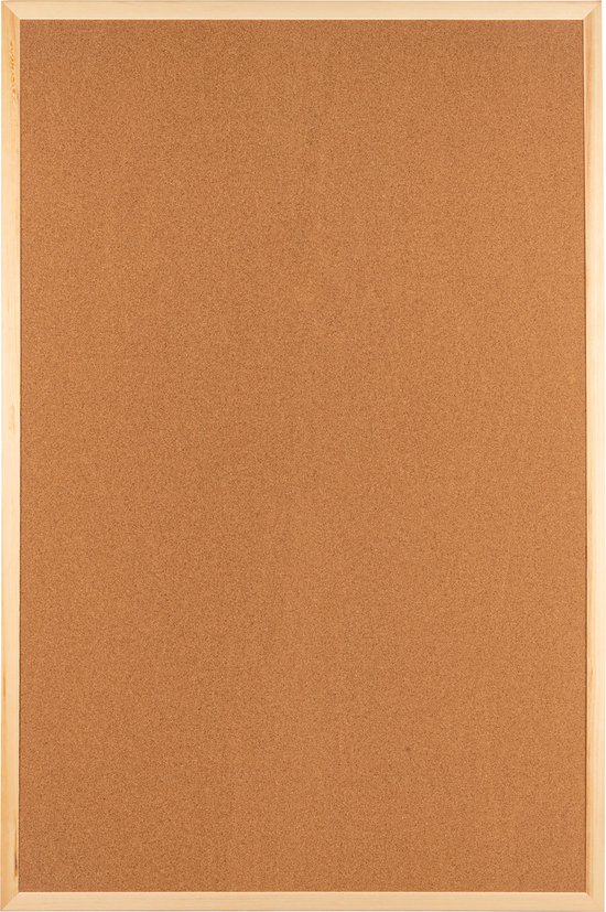 Prikbord - Henzo - 100x150 cm - Naturel - Horizontaal en verticaal op te hangen - Henzo