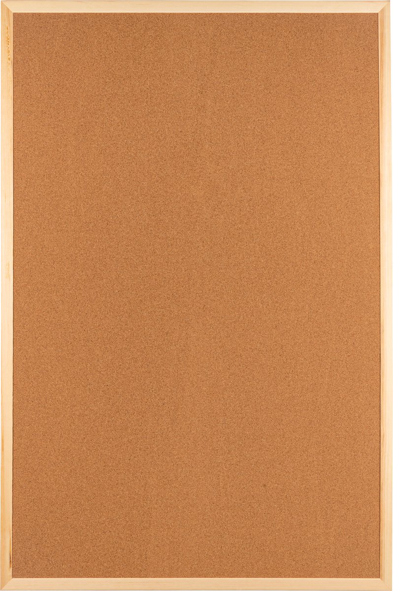 Prikbord - Henzo - 100x150 cm - Naturel - Horizontaal en verticaal op te hangen - Henzo