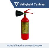 co2 brandblusser 2 kilo - geleverd met keuring en wandbeugel - A-kwaliteit