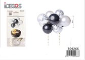 IDEGOS Cake topper - Taart topper - Cake topper ballonnen - Ballonnen - Taart versiering - Feest versiering - Verjaardag versiering - Zilver - 9 stuks - 5 inch - 12 cm