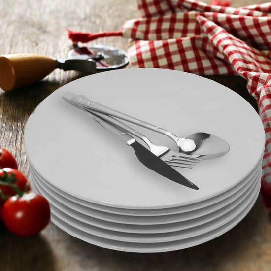 GBHOME Set van 4 porseleinen borden (diameter 24 cm), extra diepe soep- en pastakommen van keramiek voor pasta, salade, desserts en familiediners, vaatwasmachinebestendig en stapelbaar, 1250 ml