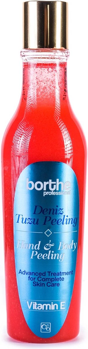 Borthe Professional - Zeezout Hand & Body Peeling - Vitamine E - Hydraterend - Rood