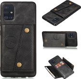 Samsung Galaxy A52 Card Case| Hoogwaardig PU Leren Hoesje | Kaarthouder | Telefoonhoesje | Zwart