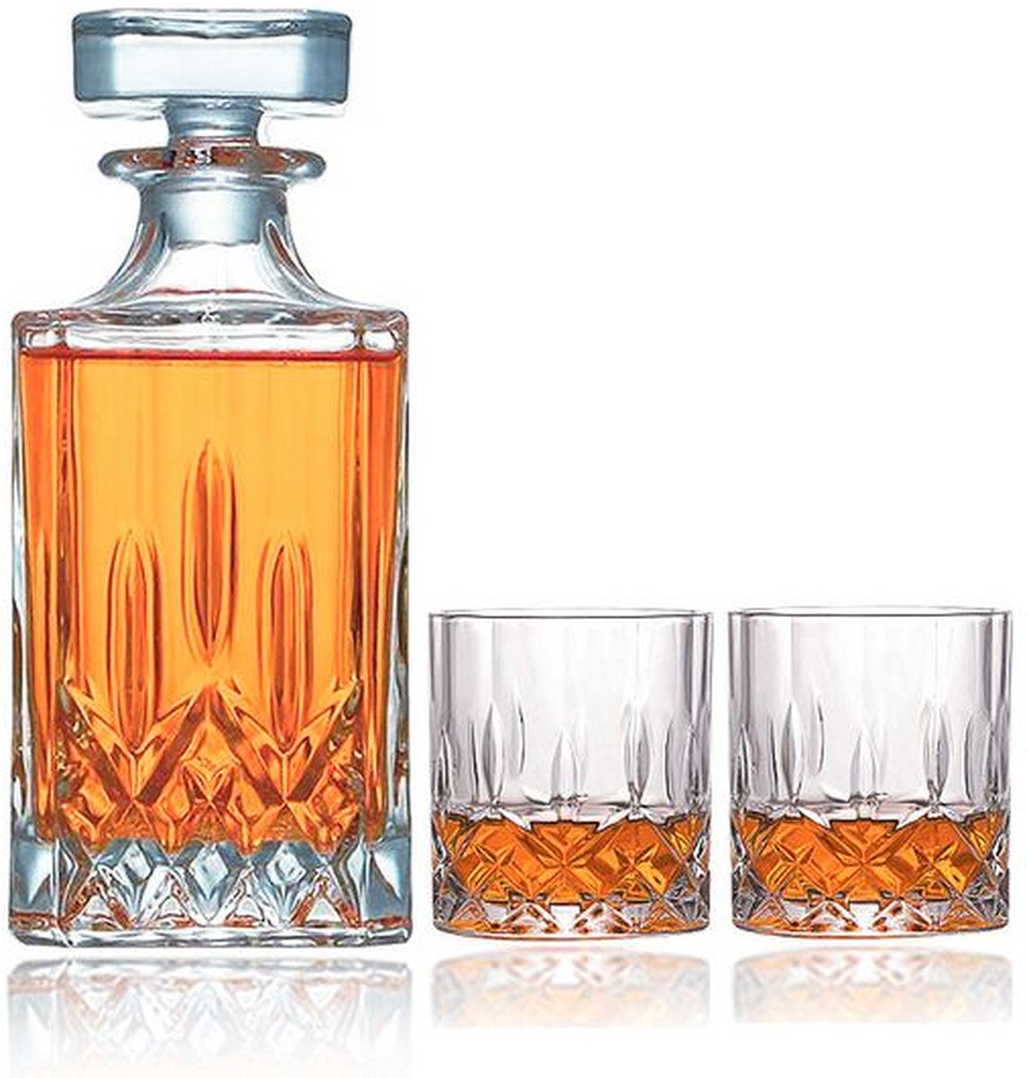 FEDEC Whiskey karaf & 2 Glazen - Decanteerset - Whiskey set - 950ML