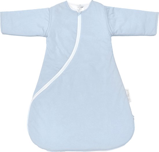 Pacco winterslaapzak - baby - met afritsbare mouwen - 110 cm - blauw - jersey katoen