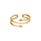 Verstelbare spiraalring - Yehwang - Ring - One size - Goud